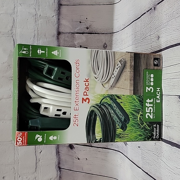 Jasco Other Dad Gift Set Of 3 25 Ft Extension Cords 63 Guage